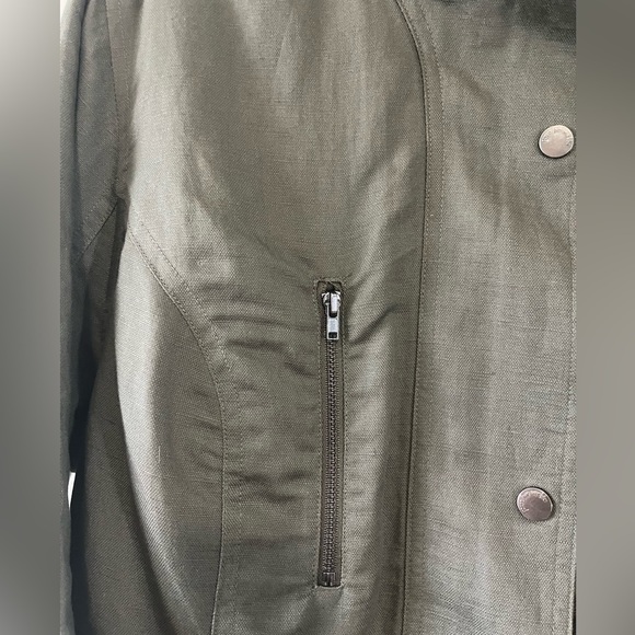 Peace Love World linen army green utility jacket - Picture 4 of 12